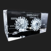 Corona Virus Modell 3D Glas
