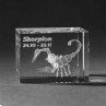 3D Crystal Motiv Sternzeichen Skorpion in Glas gelasert