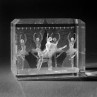 Graviertes 3D Laserglas mit Ballett Tänzerinnen