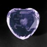 3D Kristallherz Blau mit Motiv gelasert "Ich Denk an Dich"