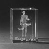 3D Crystal Motiv Sternzeichen Waage in Glas gelasert