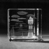 3D Laser Motiv in Kristall Glas,Leuchtturm Roter Sand, 3D Crystal Gebäude und Souvenir