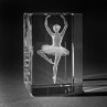 3D Lasergravur in Kristall. Sportmotive: Ballerina