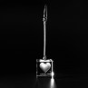 3D Glas Herz "Ich liebe Dich" im Memoclip