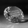 3D Kristall Diamant aus Glas mit Innenlaserung. Motiv zum Thema Liebe