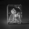3D Motiv Brautpaar in Kristallglas gelasert. Hochzeitsgeschenk aus Glas