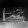 3D Lasergravur in Glas. Power of Love by 3D Crystal