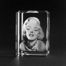 3D Portrait von Marilyn Monroe im Glas